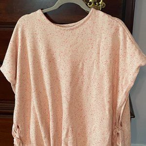 Loft flecked side tie poncho sweater